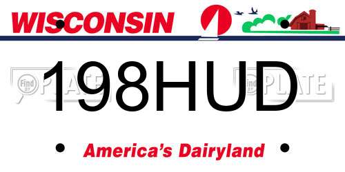 198HUD Wisconsin License Plate