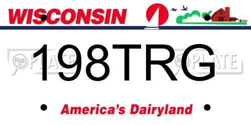 198TRG Wisconsin License Plate
