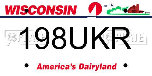 198UKR Wisconsin License Plate