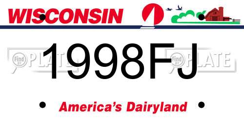 1998FJ Wisconsin License Plate