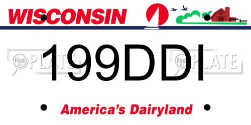 199DDI Wisconsin License Plate