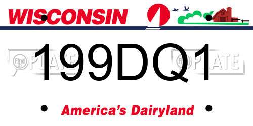 199DQ1 Wisconsin License Plate