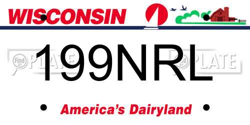 199NRL Wisconsin License Plate
