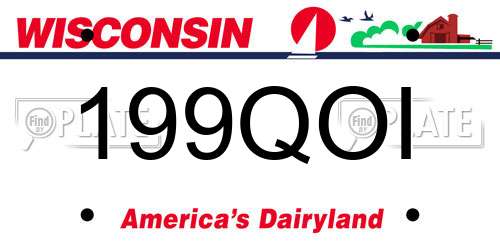 199QOI Wisconsin License Plate