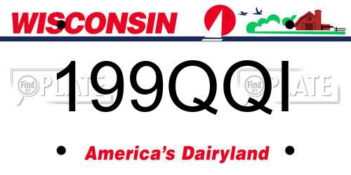 199QQI Wisconsin License Plate