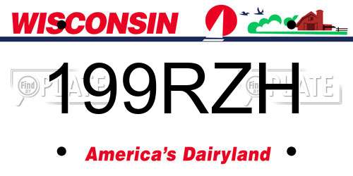 199RZH Wisconsin License Plate