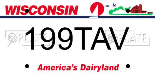 199TAV Wisconsin License Plate