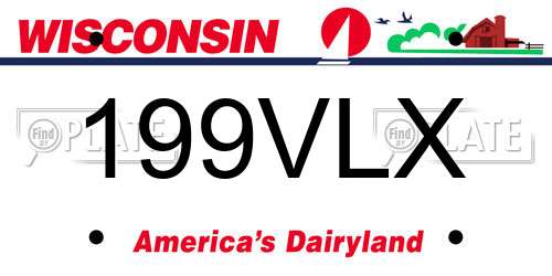 199VLX Wisconsin License Plate