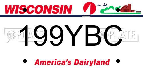 199YBC Wisconsin License Plate