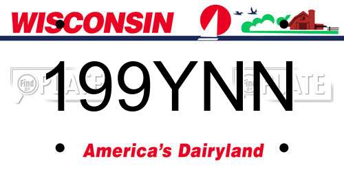 199YNN Wisconsin License Plate