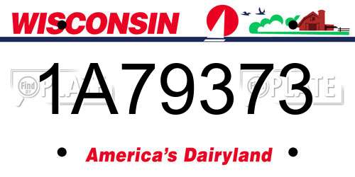 1A79373 Wisconsin License Plate
