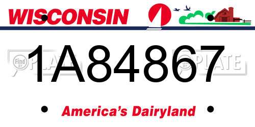1A84867 Wisconsin License Plate