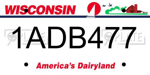 1ADB477 Wisconsin License Plate
