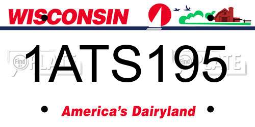 1ATS195 Wisconsin License Plate