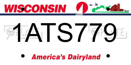 1ATS779 Wisconsin License Plate