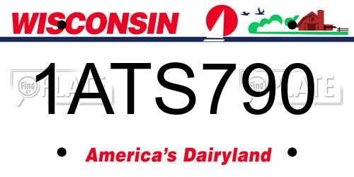 1ATS790 Wisconsin License Plate