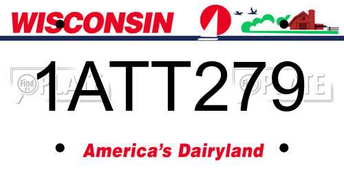 1ATT279 Wisconsin License Plate