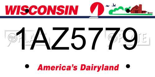 1AZ5779 Wisconsin License Plate