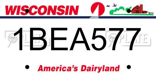 1BEA577 Wisconsin License Plate