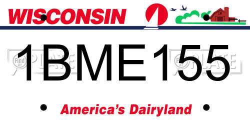 1BME155 Wisconsin License Plate