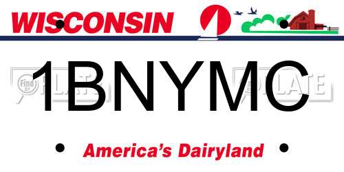 1BNYMC Wisconsin License Plate