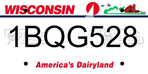 1BQG528 Wisconsin License Plate