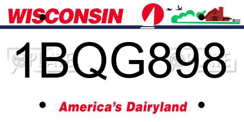 1BQG898 Wisconsin License Plate
