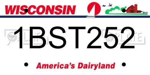 1BST252 Wisconsin License Plate