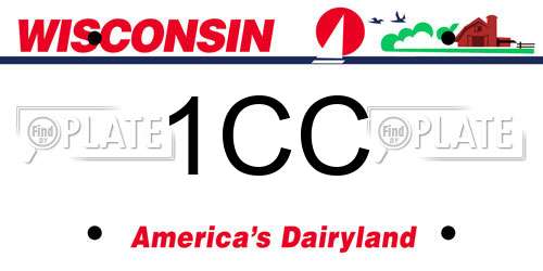 1CC Wisconsin License Plate