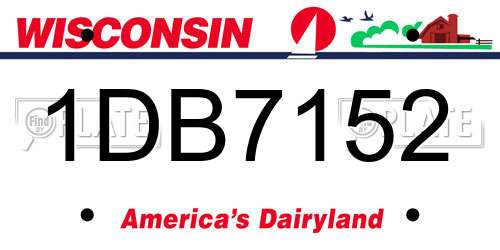 1DB7152 Wisconsin License Plate