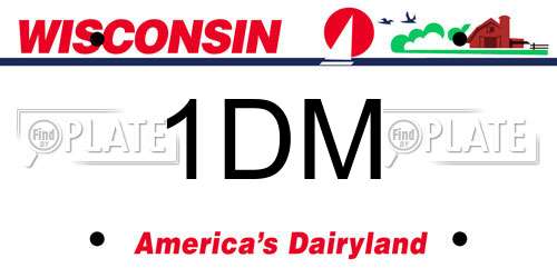 1DM Wisconsin License Plate