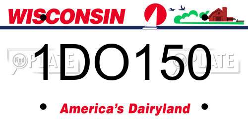 1DO150 Wisconsin License Plate