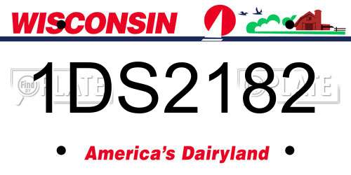 1DS2182 Wisconsin License Plate