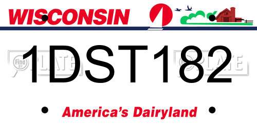 1DST182 Wisconsin License Plate