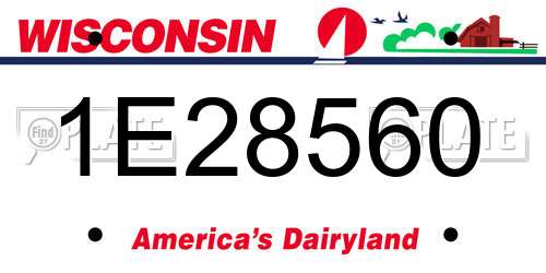 1E28560 Wisconsin License Plate