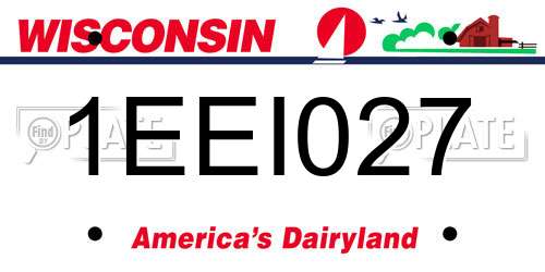 1EEI027 Wisconsin License Plate