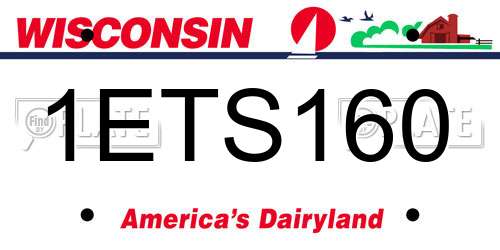 1ETS160 Wisconsin License Plate