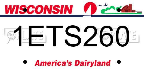 1ETS260 Wisconsin License Plate