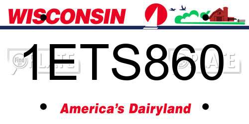 1ETS860 Wisconsin License Plate