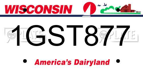 1GST877 Wisconsin License Plate