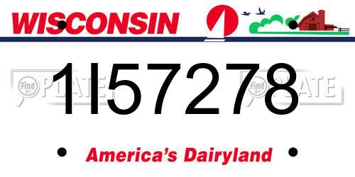 1I57278 Wisconsin License Plate
