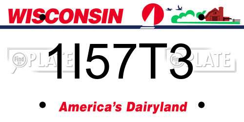 1I57T3 Wisconsin License Plate