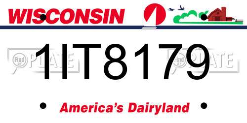 1IT8179 Wisconsin License Plate