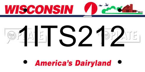 1ITS212 Wisconsin License Plate