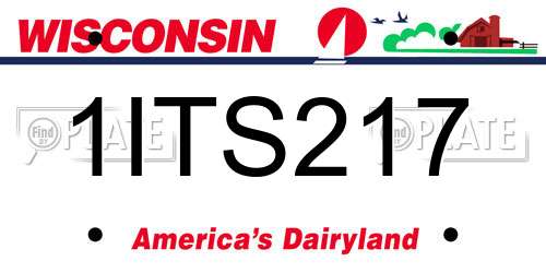 1ITS217 Wisconsin License Plate