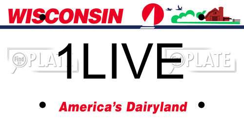 1LIVE Wisconsin License Plate