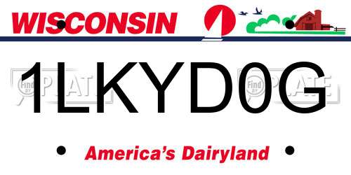 1LKYD0G Wisconsin License Plate