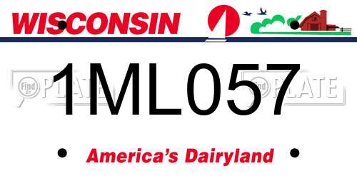 1ML057 Wisconsin License Plate