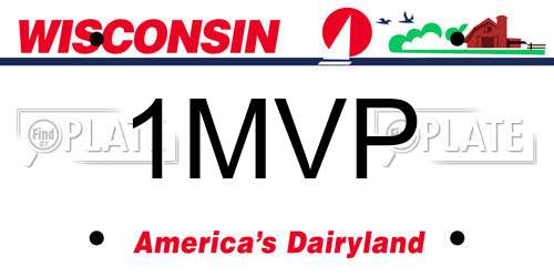 1MVP Wisconsin License Plate