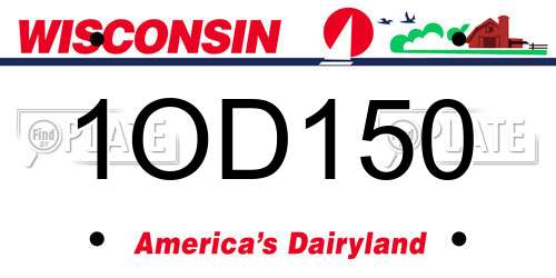 1OD150 Wisconsin License Plate